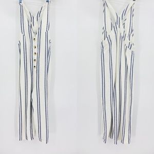NEW Urban Outfitters Striped Jumpsuit XS cream